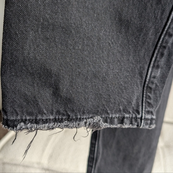 Levi's 501 Black Distressed Jeans Size W 32 X L 32 - Picture 12 of 16